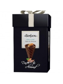 Мини-рожок хрустящий SORBON с какао начинкой (миндаль и воздушные зерна) 200 гр